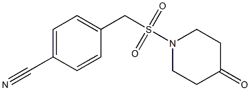 4-{[(4-oxopiperidine-1-)sulfonyl]methyl}benzonitrile Structure