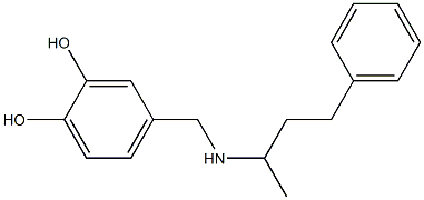 4-{[(4-phenylbutan-2-yl)amino]methyl}benzene-1,2-diol Struktur