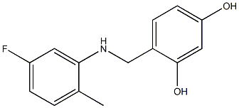 4-{[(5-fluoro-2-methylphenyl)amino]methyl}benzene-1,3-diol|