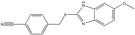 4-{[(6-methoxy-1H-1,3-benzodiazol-2-yl)sulfanyl]methyl}benzonitrile Structure