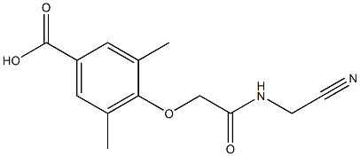 4-{[(cyanomethyl)carbamoyl]methoxy}-3,5-dimethylbenzoic acid,,结构式