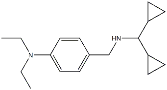 4-{[(dicyclopropylmethyl)amino]methyl}-N,N-diethylaniline 化学構造式