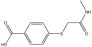 4-{[(methylcarbamoyl)methyl]sulfanyl}benzoic acid,,结构式