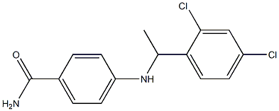 4-{[1-(2,4-dichlorophenyl)ethyl]amino}benzamide