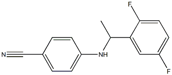 4-{[1-(2,5-difluorophenyl)ethyl]amino}benzonitrile Struktur