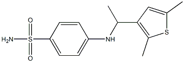 4-{[1-(2,5-dimethylthiophen-3-yl)ethyl]amino}benzene-1-sulfonamide,,结构式