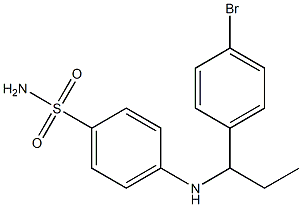 4-{[1-(4-bromophenyl)propyl]amino}benzene-1-sulfonamide Structure