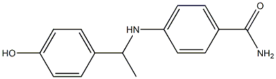 4-{[1-(4-hydroxyphenyl)ethyl]amino}benzamide 化学構造式