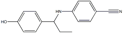 4-{[1-(4-hydroxyphenyl)propyl]amino}benzonitrile Structure