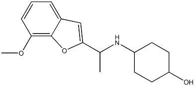 4-{[1-(7-methoxy-1-benzofuran-2-yl)ethyl]amino}cyclohexan-1-ol,,结构式