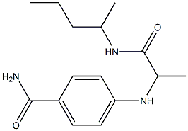 4-{[1-(pentan-2-ylcarbamoyl)ethyl]amino}benzamide Structure
