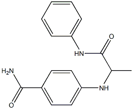 4-{[1-(phenylcarbamoyl)ethyl]amino}benzamide,,结构式