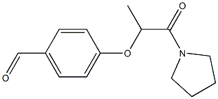 4-{[1-oxo-1-(pyrrolidin-1-yl)propan-2-yl]oxy}benzaldehyde 化学構造式
