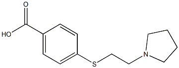 4-{[2-(pyrrolidin-1-yl)ethyl]sulfanyl}benzoic acid Structure