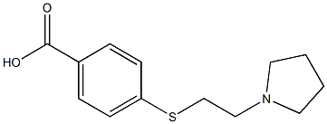 4-{[2-(pyrrolidin-1-yl)ethyl]sulfanyl}benzoic acid 结构式