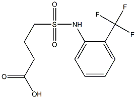 4-{[2-(trifluoromethyl)phenyl]sulfamoyl}butanoic acid,,结构式