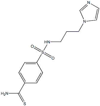 4-{[3-(1H-imidazol-1-yl)propyl]sulfamoyl}benzene-1-carbothioamide Struktur
