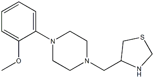 4-{[4-(2-methoxyphenyl)piperazin-1-yl]methyl}-1,3-thiazolidine,,结构式