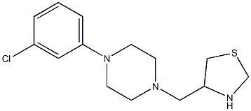 4-{[4-(3-chlorophenyl)piperazin-1-yl]methyl}-1,3-thiazolidine Structure