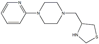 4-{[4-(pyridin-2-yl)piperazin-1-yl]methyl}-1,3-thiazolidine,,结构式