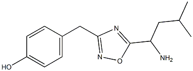 4-{[5-(1-amino-3-methylbutyl)-1,2,4-oxadiazol-3-yl]methyl}phenol,,结构式