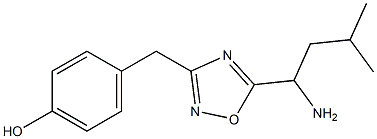 4-{[5-(1-amino-3-methylbutyl)-1,2,4-oxadiazol-3-yl]methyl}phenol Structure