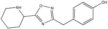 4-{[5-(piperidin-2-yl)-1,2,4-oxadiazol-3-yl]methyl}phenol Struktur