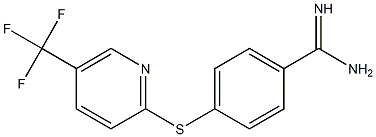 4-{[5-(trifluoromethyl)pyridin-2-yl]sulfanyl}benzene-1-carboximidamide 结构式