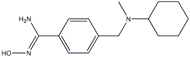 4-{[cyclohexyl(methyl)amino]methyl}-N'-hydroxybenzenecarboximidamide,,结构式
