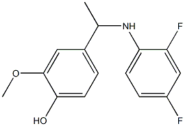 4-{1-[(2,4-difluorophenyl)amino]ethyl}-2-methoxyphenol 结构式