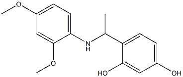 4-{1-[(2,4-dimethoxyphenyl)amino]ethyl}benzene-1,3-diol|