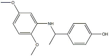 4-{1-[(2,5-dimethoxyphenyl)amino]ethyl}phenol 结构式