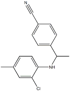 4-{1-[(2-chloro-4-methylphenyl)amino]ethyl}benzonitrile Structure