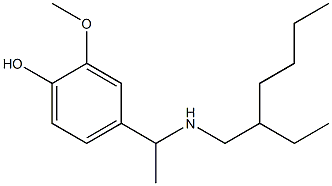 4-{1-[(2-ethylhexyl)amino]ethyl}-2-methoxyphenol Structure