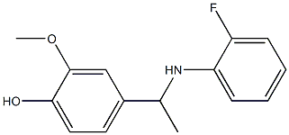 4-{1-[(2-fluorophenyl)amino]ethyl}-2-methoxyphenol,,结构式