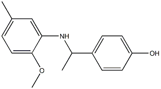 4-{1-[(2-methoxy-5-methylphenyl)amino]ethyl}phenol,,结构式