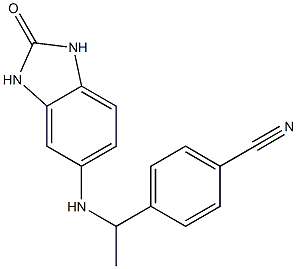 4-{1-[(2-oxo-2,3-dihydro-1H-1,3-benzodiazol-5-yl)amino]ethyl}benzonitrile Structure