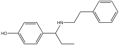 4-{1-[(2-phenylethyl)amino]propyl}phenol 化学構造式