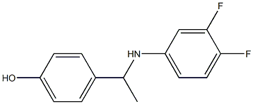 4-{1-[(3,4-difluorophenyl)amino]ethyl}phenol 结构式