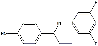 4-{1-[(3,5-difluorophenyl)amino]propyl}phenol Structure