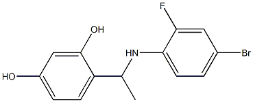 4-{1-[(4-bromo-2-fluorophenyl)amino]ethyl}benzene-1,3-diol