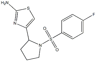 4-{1-[(4-fluorophenyl)sulfonyl]pyrrolidin-2-yl}-1,3-thiazol-2-amine|