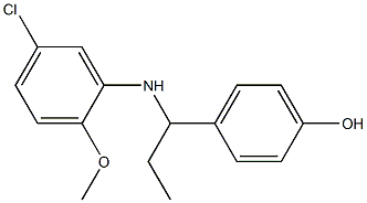 4-{1-[(5-chloro-2-methoxyphenyl)amino]propyl}phenol,,结构式