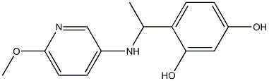 4-{1-[(6-methoxypyridin-3-yl)amino]ethyl}benzene-1,3-diol Structure