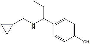 4-{1-[(cyclopropylmethyl)amino]propyl}phenol Struktur