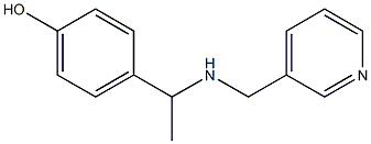 4-{1-[(pyridin-3-ylmethyl)amino]ethyl}phenol 化学構造式