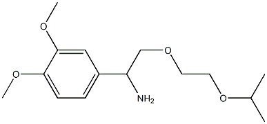 4-{1-amino-2-[2-(propan-2-yloxy)ethoxy]ethyl}-1,2-dimethoxybenzene 结构式