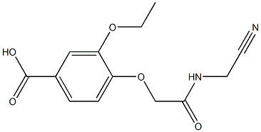 4-{2-[(cyanomethyl)amino]-2-oxoethoxy}-3-ethoxybenzoic acid Struktur