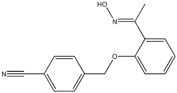 4-{2-[1-(hydroxyimino)ethyl]phenoxymethyl}benzonitrile Structure