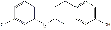 4-{3-[(3-chlorophenyl)amino]butyl}phenol 化学構造式